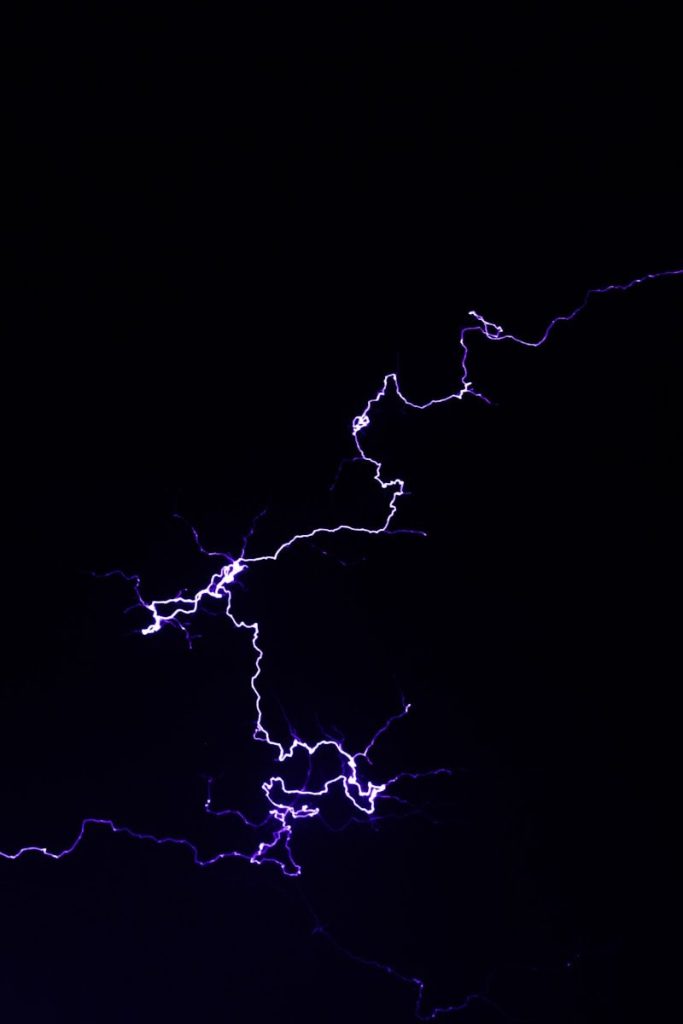 blue and white lightning illustration