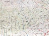 A map of the area of a mountain