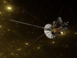 Detailed render of a space probe navigating through the vast starry universe.