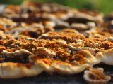 A close up of a bunch of food on a table
