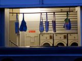 clothes in a laundry room