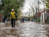 Emergency rescue teams assist residents during severe flooding in Buenos Aires, Argentina.