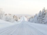 road covered with snow